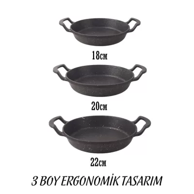 Cozoria Set 3 Tigai cu manere 18-20-22 cm ,cod C- 330