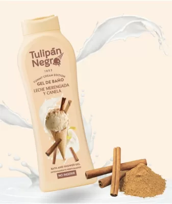 TULIPÁN NEGRO GEL DE DUS LECHE MERENGADA Y CANELA 650 ML