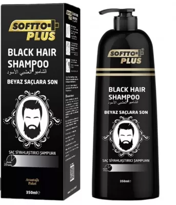 Softto Plus Black Hair Shampoo, un șampon colorant de 350