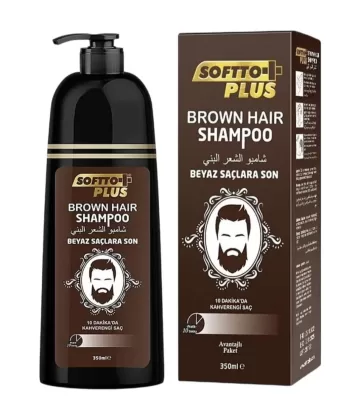 Softto Plus BROWN  Shampoo, un șampon colorant de 350 ml