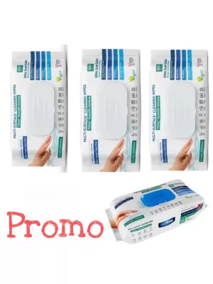 Promo 3 + 1 SERVETELE CU OTET SI BICARBONAT ALBASTRU 100BUC/PACHET