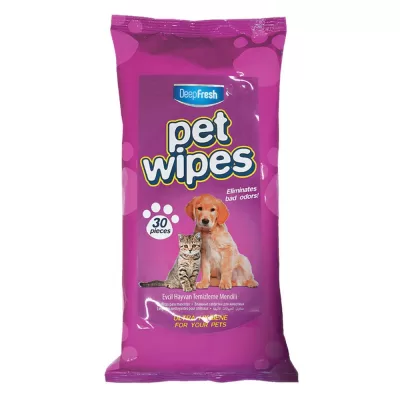 SERVETELE DEEP FRESH PET WIPES PENTRU ANIMALELE DE COMPANIE 30 buc